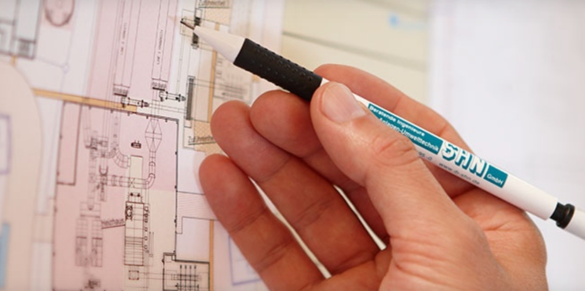 Architekturplan_Hand_Stift